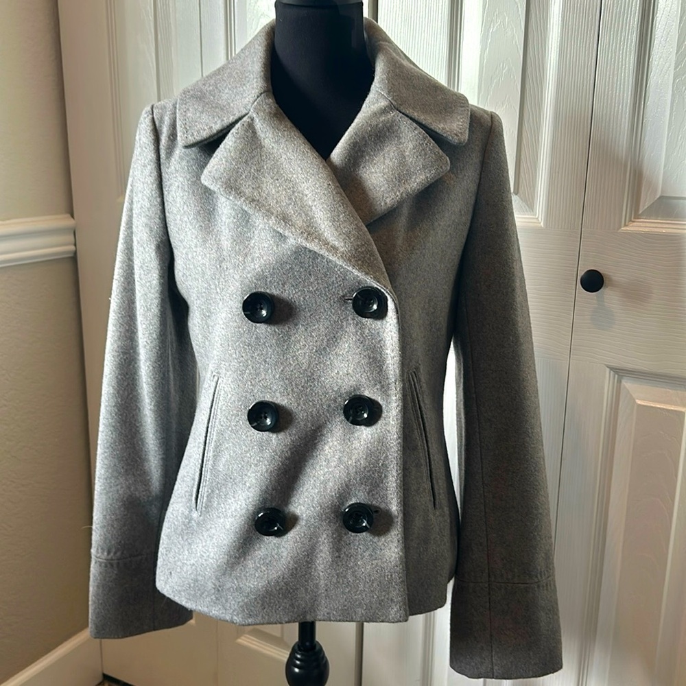Grey pea coat